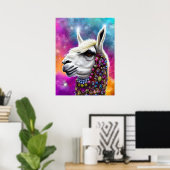 Poster Alpaca coloré (Bureau à domicile)