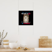 Poster Alpaca Llama - Push Harder Encouragement (Cuisine)