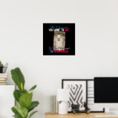 Poster Alpaca Llama - Push Harder Encouragement (Bureau à domicile)