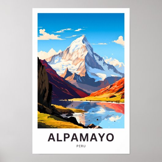 Poster Alpamayo Pérou Imprimer Voyage (Devant)