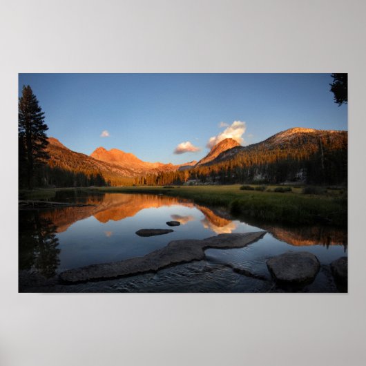 Poster Alpenglow de coucher de soleil McClure Meadow - se (Devant)
