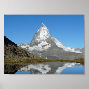 Poster Alpes de Suisse de Matterhorn Riffelsee