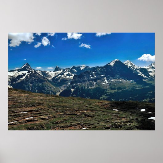 Poster Alpes suisses de Grindelwald (Devant)