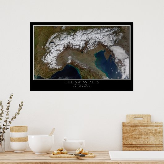 Poster Alpes suisses de l'espace (Cuisine)