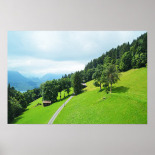 Poster Alpes suisses en été