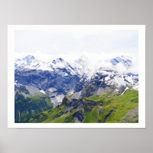 Poster Alpes suisses impressionnantes (Devant)