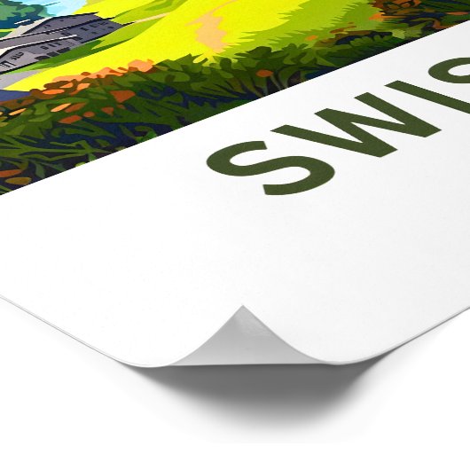 Poster Alpes suisses Suisse Imprimer (Coin)