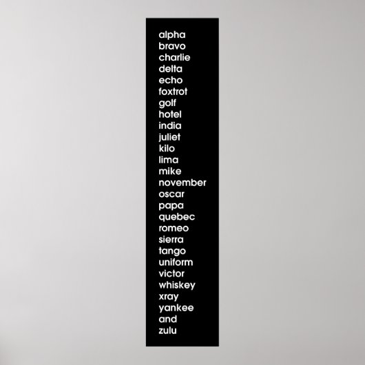 Poster Alpha Bravo Charlie par Leslie Peppers (Devant)