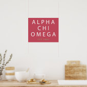 Poster Alpha Chi Omega | Établi en 1885 (Cuisine)