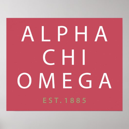 Poster Alpha Chi Omega | Établi en 1885 (Devant)