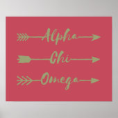 Poster Alpha Chi Omega | Flèches (Devant)