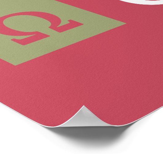 Poster Alpha Chi Omega | Logo empilé (Coin)