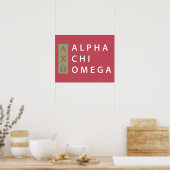 Poster Alpha Chi Omega | Logo empilé (Cuisine)