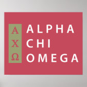 Poster Alpha Chi Omega | Logo empilé (Devant)