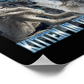 Poster Alpha Dans Les Rues Kitten Dans Les Feuilles Drôle (Coin)