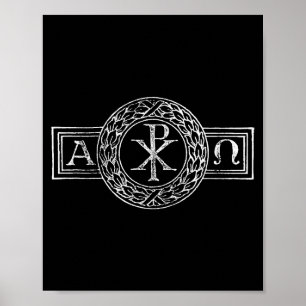 Poster Alpha Et Omega Chi Et Rho Xp Jésus-Christ Christi