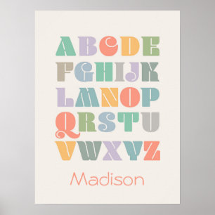 Poster Alphabet ABC personnalisé