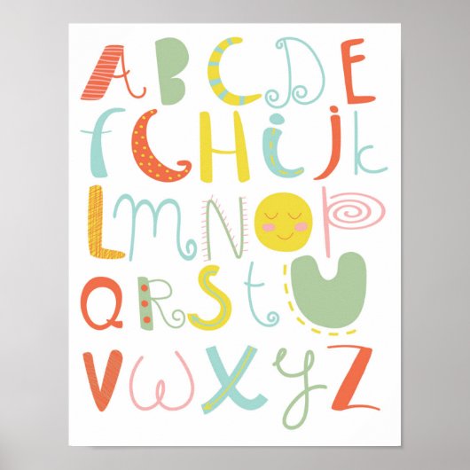 Poster Alphabet ABC pour enfants (Devant)