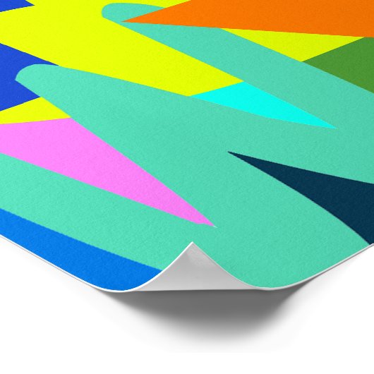 Poster Alphabet Abstrait Art moderne (Coin)