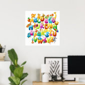 Poster Alphabet amusant (Bureau à domicile)