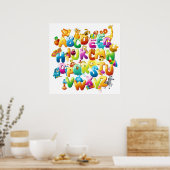 Poster Alphabet amusant (Cuisine)