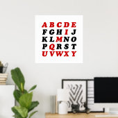 Poster Alphabet Anglais (Bureau à domicile)
