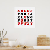 Poster Alphabet Anglais (Cuisine)