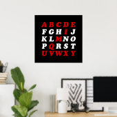 Poster Alphabet Anglais (Bureau à domicile)