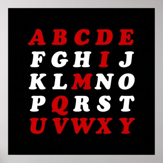 Poster Alphabet Anglais (Devant)