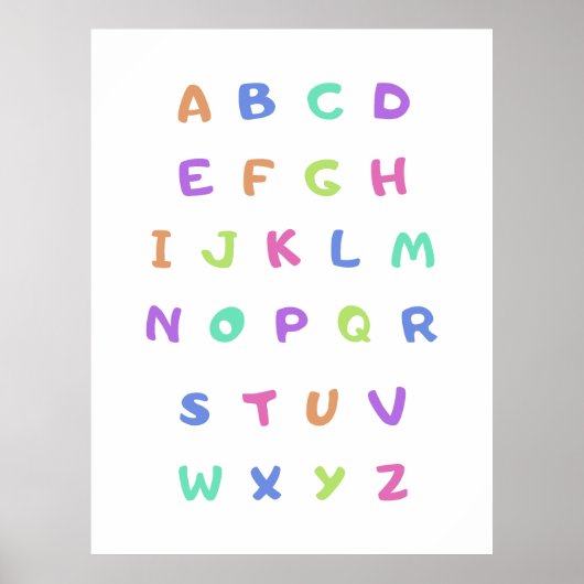Poster alphabet anglais (Devant)