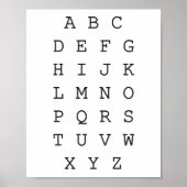 Poster alphabet anglais, ABC (Devant)
