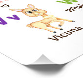 Poster Alphabet Animal ABC Mets animaux (Coin)