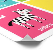 Poster Alphabet Animal | Alphabet Murale (Coin)