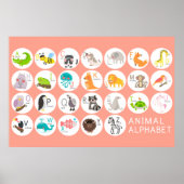 Poster Alphabet animal mignon (Devant)