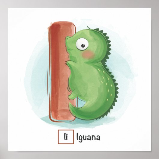 Poster Alphabet animal mignon (Devant)