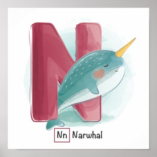 Poster Alphabet animal mignon (Devant)