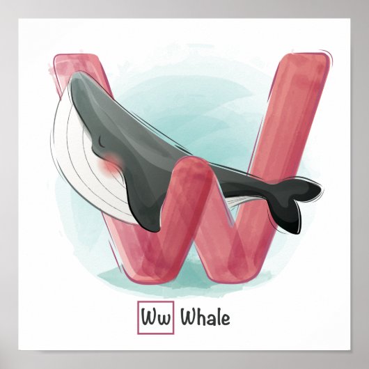 Poster Alphabet animal mignon (Devant)