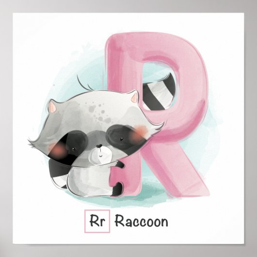 Poster Alphabet animal mignon (Devant)