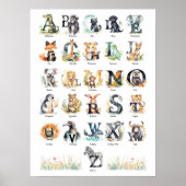 Poster Alphabet animal | Nursery Art (Devant)