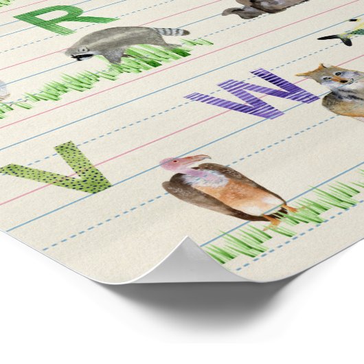 Poster Alphabet Animaux (Coin)
