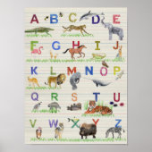 Poster Alphabet Animaux (Devant)