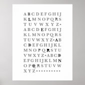 Poster Alphabet Apprendre Lettre Typographie moderne ABC (Devant)