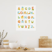 Poster Alphabet aux couleurs soleil (Cuisine)