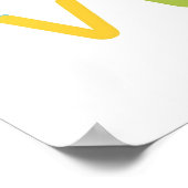 Poster Alphabet aux couleurs soleil (Coin)