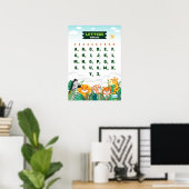 Poster Alphabet avec des Animaux Mignons (Bureau à domicile)