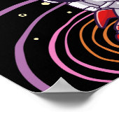 Poster Alphabet avec espace extra-atmosphérique (Coin)