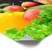 Poster Alphabet avec fruits et légumes (Coin)