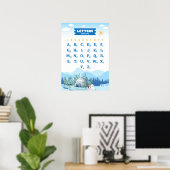 Poster Alphabet avec l'hiver (Bureau à domicile)