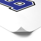 Poster Alphabet B en bleu (Coin)