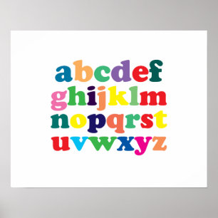 Poster Alphabet coloré